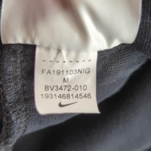 Nike Sportswear Fleece‎ Pants Mens Medium Black Joggers BV3472-010 Sweatpants - Picture 7 of 16